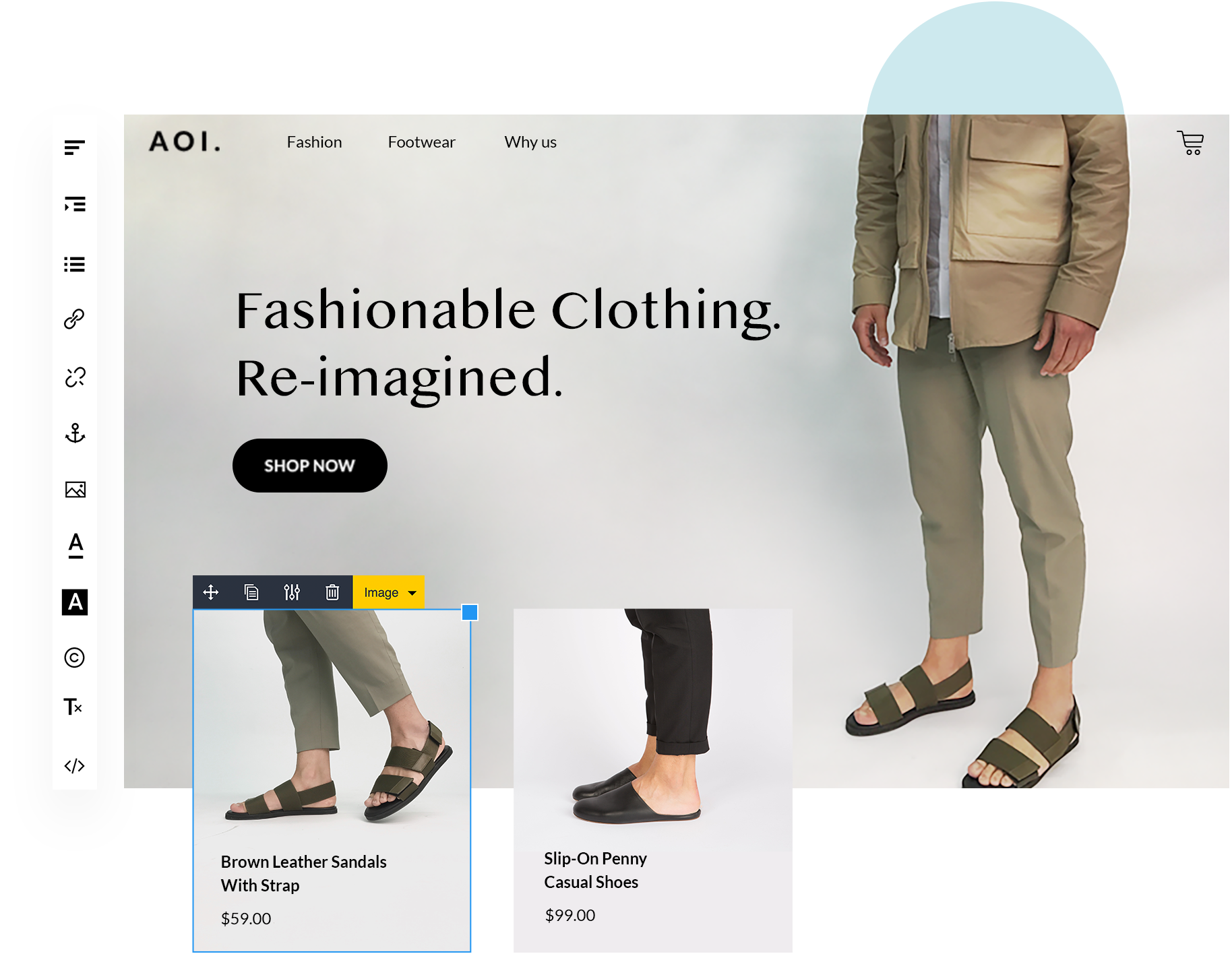 screenshot of Zoho Sites